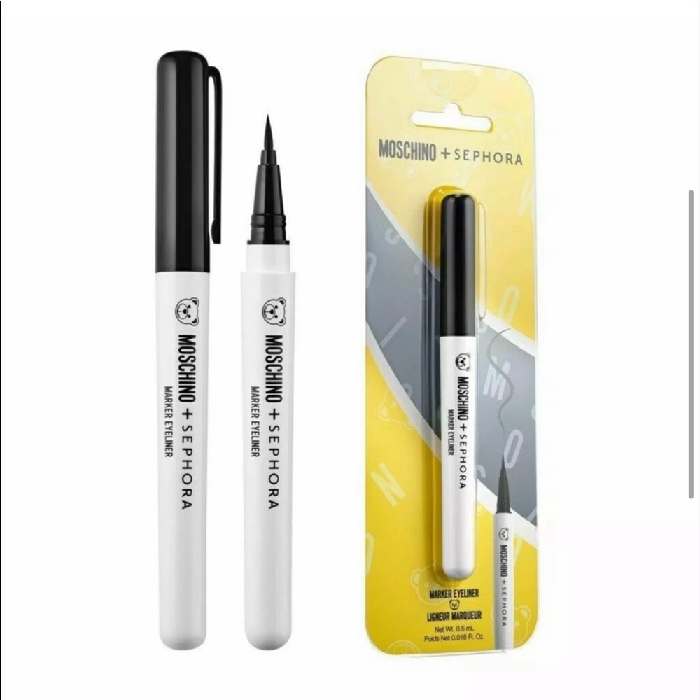 SEPHORA x MOSCHINO COLLABORATION LIMITED ED. BLACK LIQUID MARKER EYELINER NWT🖊